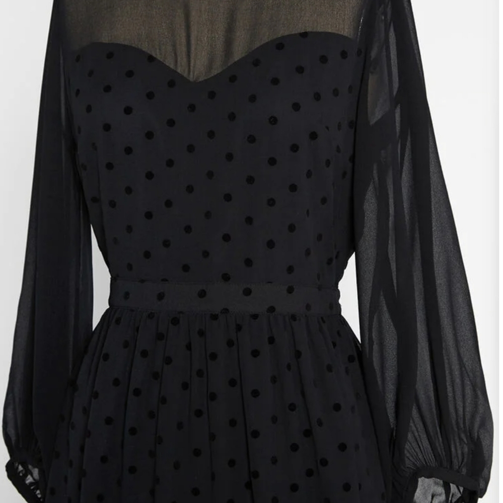 Modcloth Black Polka Dot Dress - Picture 3 of 8